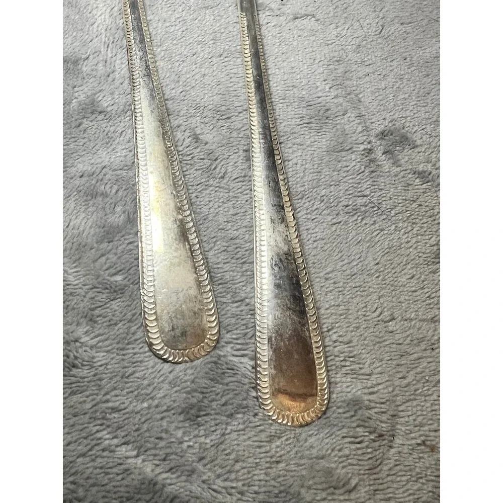 Vintage Italy Silver Plated Salad Servers 10